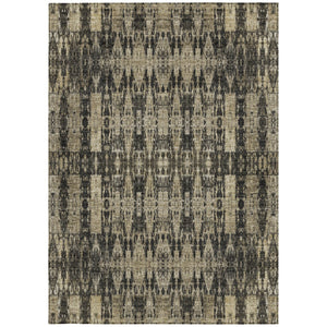 Homeroots 3' Stylish Beige And Tan Moroccan Washable Area Rug For Indoor Or Outdoor Spaces, Durable Design 10' X 14' Polyester 577186