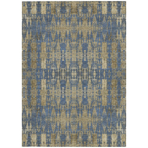 Homeroots 3' Stylish Beige And Tan Moroccan Washable Area Rug For Indoor Or Outdoor Spaces, Durable Design 9' X 12' Polyester 577191