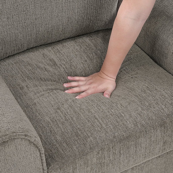 English Elm Classic Comfort Sofa Plush Brown Chenille 3-Seater with Pocket Coil Support, Rolled Arms, Black Feet B011P332271