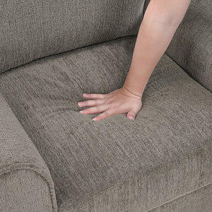 English Elm Classic Chenille Club Chair with Rolled Arms, Pocket Coil Seating, Solid Wood Frame, Brown Finish B011P332269