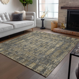Homeroots 3' Stylish Beige And Tan Moroccan Washable Area Rug For Indoor Or Outdoor Spaces, Durable Design 8' X 10' Polyester 577202