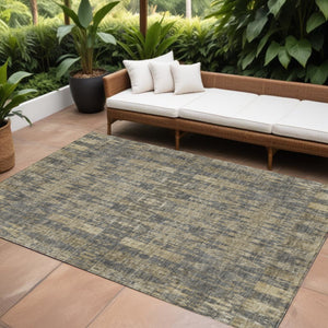 Homeroots 3' Stylish Beige And Tan Moroccan Washable Area Rug For Indoor Or Outdoor Spaces, Durable Design 9' X 12' Polyester 577203