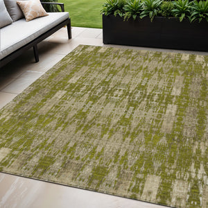 Homeroots 3' Stylish Beige And Tan Moroccan Washable Area Rug For Indoor Or Outdoor Spaces, Durable Design 5' X 8' Polyester 577206