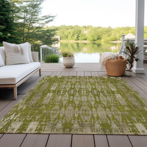 Homeroots 3' Stylish Beige And Tan Moroccan Washable Area Rug For Indoor Or Outdoor Spaces, Durable Design 5' X 8' Polyester 577206