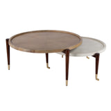 Lemaire Round Wood Set of 2 Nesting Coffee Tables 5772070 Multi Butler Specialty