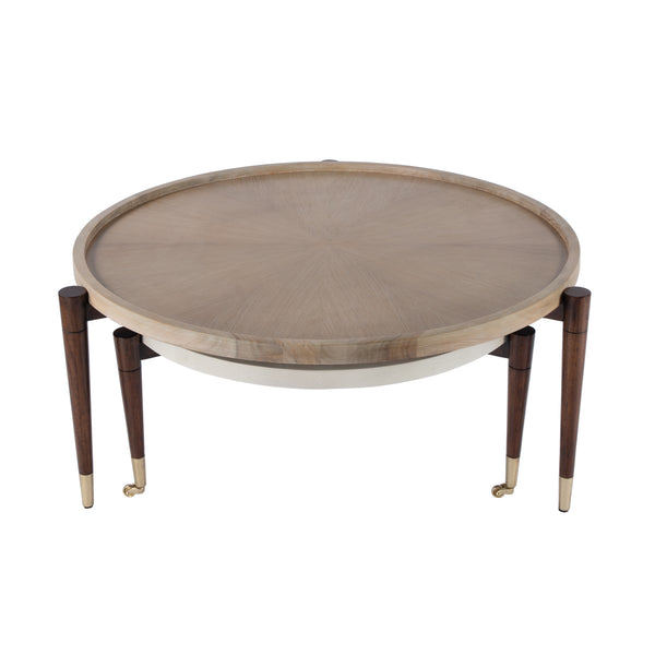 Lemaire Round Wood Set of 2 Nesting Coffee Tables 5772070 Multi Butler Specialty