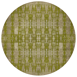 Homeroots 3' Stylish Beige And Tan Moroccan Washable Area Rug For Indoor Or Outdoor Spaces, Durable Design 8' Round Polyester 577207