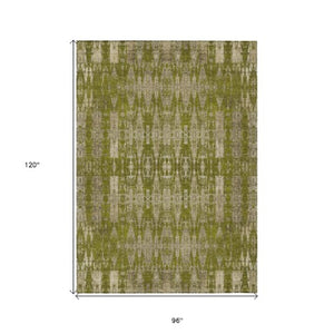 Homeroots 3' Stylish Beige And Tan Moroccan Washable Area Rug For Indoor Or Outdoor Spaces, Durable Design 8' X 10' Polyester 577208