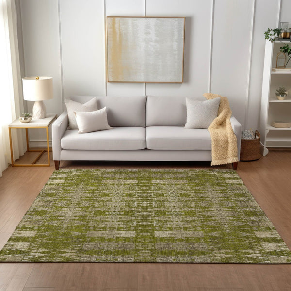 Homeroots 3' Stylish Beige And Tan Moroccan Washable Area Rug For Indoor Or Outdoor Spaces, Durable Design 10' X 14' Polyester 577210