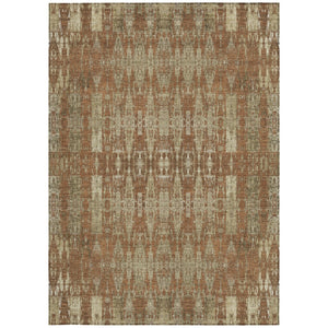 Homeroots 3' Stylish Beige And Tan Moroccan Washable Area Rug For Indoor Or Outdoor Spaces, Durable Design 9' X 12' Polyester 577215