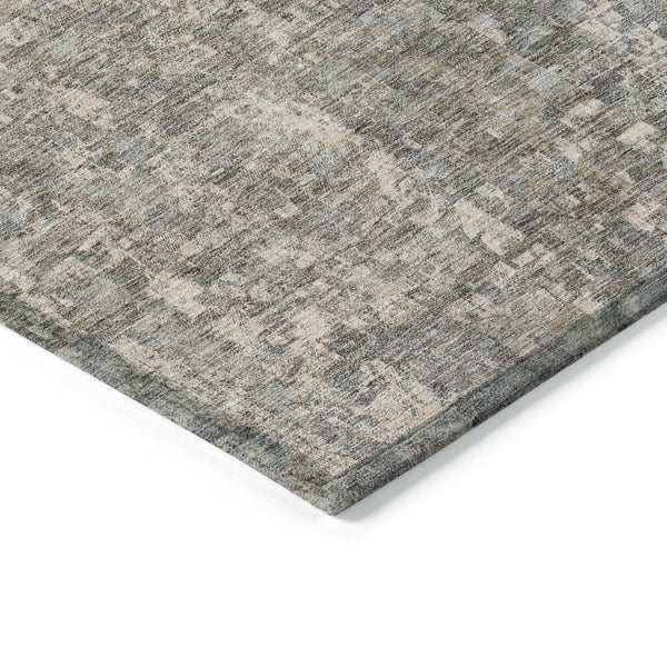 Homeroots 3' Beige Gray Taupe Abstract Washable Area Rug - Stylish Indoor Outdoor Decor For Any Space 5' X 8' Polyester 577224