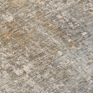 Homeroots 3' Beige Gray Taupe Abstract Washable Area Rug - Stylish Indoor Outdoor Decor For Any Space 8' Round Polyester 577225