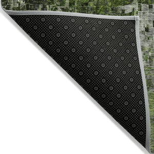 Homeroots 3' Beige Gray Taupe Abstract Washable Area Rug - Stylish Indoor Outdoor Decor For Any Space 5' X 8' Polyester 577242