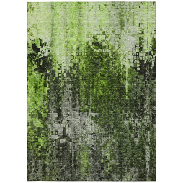 Homeroots 3' Beige Gray Taupe Abstract Washable Area Rug - Stylish Indoor Outdoor Decor For Any Space 9' X 12' Polyester 577245