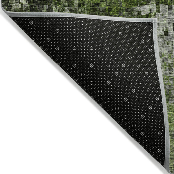 Homeroots 3' Beige Gray Taupe Abstract Washable Area Rug - Stylish Indoor Outdoor Decor For Any Space 9' X 12' Polyester 577245