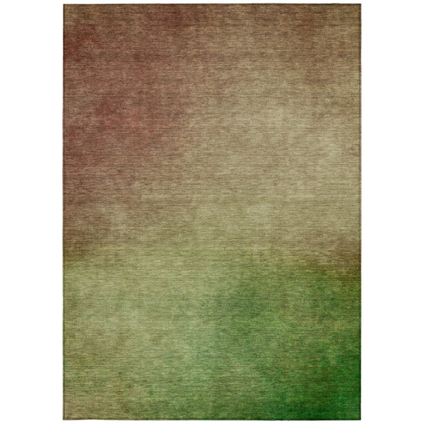 Homeroots 3' Blush Taupe And Green Ombre Washable Area Rug For Indoor And Outdoor Spaces – Stylish And Durable! 3' X 5' Polyester 577271