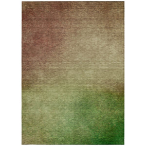 Homeroots 3' Blush Taupe And Green Ombre Washable Area Rug For Indoor And Outdoor Spaces – Stylish And Durable! 9' X 12' Polyester 577275