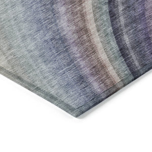 Homeroots 3' Beige Purple Ivory Abstract Washable Area Rug For Indoor Outdoor Spaces - Durable & Stylish 10' X 14' Polyester 577288