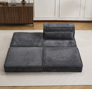 English Elm Compression Mahjong Sofa - Oversized Modular Sectional Bed With Memory Foam & Versatile Ottoman Set W3723S00045