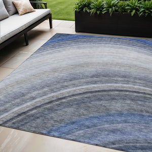 Homeroots 3' Beige Purple Ivory Abstract Washable Area Rug For Indoor Outdoor Spaces - Durable & Stylish 5' X 8' Polyester 577290