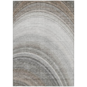 Homeroots 3' Beige Purple Ivory Abstract Washable Area Rug For Indoor Outdoor Spaces - Durable & Stylish 10' X 14' Polyester 577300
