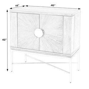 Joanie Wood & Metal 2 Door Wine Cabinet 5773070 Tan/Beige Butler Specialty