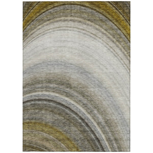 Homeroots 3' Beige Purple Ivory Abstract Washable Area Rug For Indoor Outdoor Spaces - Durable & Stylish 3' X 5' Polyester 577307