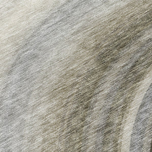 Homeroots 3' Beige Purple Ivory Abstract Washable Area Rug For Indoor Outdoor Spaces - Durable & Stylish 8' Round Polyester 577309