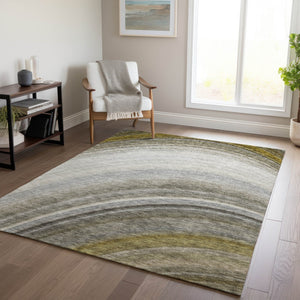 Homeroots 3' Beige Purple Ivory Abstract Washable Area Rug For Indoor Outdoor Spaces - Durable & Stylish 10' X 14' Polyester 577312