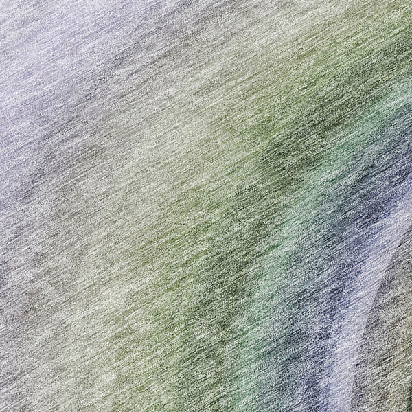 Homeroots 3' Beige Purple Ivory Abstract Washable Area Rug For Indoor Outdoor Spaces - Durable & Stylish 8' Round Polyester 577315