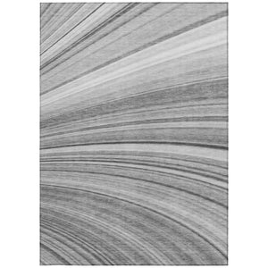 Homeroots 3' Stylish Abstract Artichoke Green Washable Indoor Outdoor Area Rug For Elegant Spaces 10' X 14' Polyester 577342