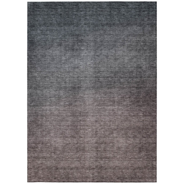Homeroots 3' Brown Blue And Taupe Ombre Washable Area Rug - Durable, Stylish, Perfect For Indoor Outdoor Use 9' X 12' Polyester 577371