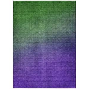 Homeroots 3' Brown Blue And Taupe Ombre Washable Area Rug - Durable, Stylish, Perfect For Indoor Outdoor Use 10' X 14' Polyester 577378