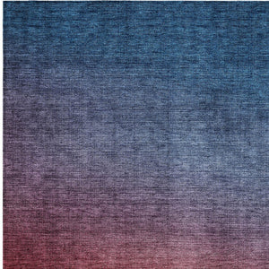 Homeroots 3' Brown Blue And Taupe Ombre Washable Area Rug - Durable, Stylish, Perfect For Indoor Outdoor Use 5' X 8' Polyester 577380