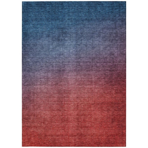 Homeroots 3' Brown Blue And Taupe Ombre Washable Area Rug - Durable, Stylish, Perfect For Indoor Outdoor Use 10' X 14' Polyester 577384