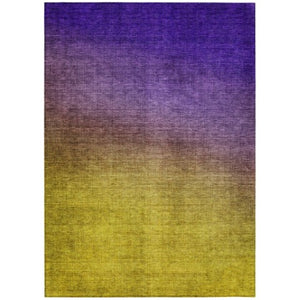 Homeroots 3' Brown Blue And Taupe Ombre Washable Area Rug - Durable, Stylish, Perfect For Indoor Outdoor Use 10' X 14' Polyester 577396