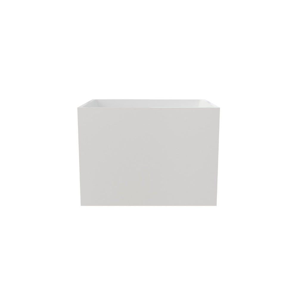 English Elm 35" Freestanding Acrylic Soaking Tub Rectangular Spa Design with Ergonomic Seat Glossy White T3785P380646