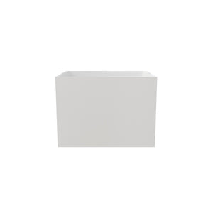 English Elm 35" Freestanding Acrylic Soaking Tub Rectangular Spa Design with Ergonomic Seat Glossy White T3785P380646