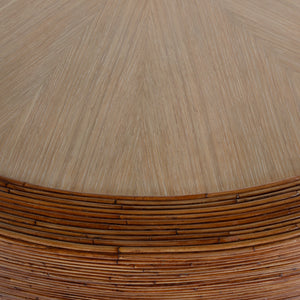 Harding Round Rattan & Metal Drum Coffee Table 5774070 Brown Butler Specialty