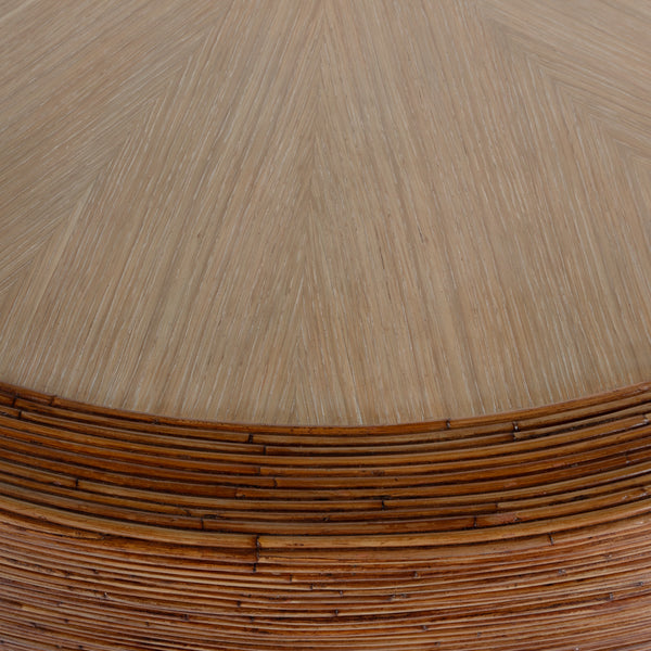 Harding Round Rattan & Metal Drum Coffee Table 5774070 Brown Butler Specialty