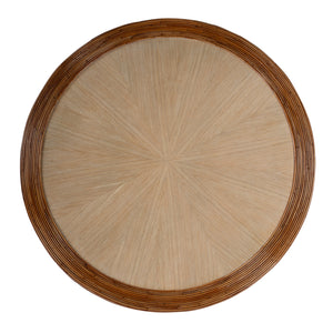 Harding Round Rattan & Metal Drum Coffee Table 5774070 Brown Butler Specialty