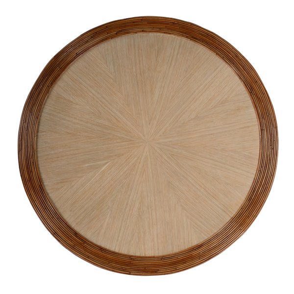 Harding Round Rattan & Metal Drum Coffee Table 5774070 Brown Butler Specialty