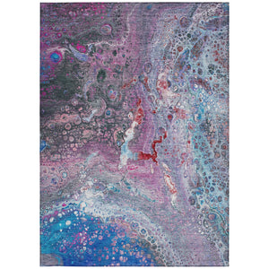 Homeroots 3' Stylish Artichoke Green & Ivory Abstract Washable Area Rug For Indoor & Outdoor Spaces 8' X 10' Polyester 577412