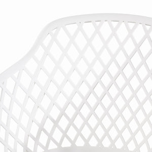 English Elm Christopher Knight Home® - POPPY Weather-Resistant Outdoor Dining Chair with Diamond Mesh Design, Sturdy Polypropylene Comfort White 24 L x 23.5 W x 22.4 H 69069.00WHI