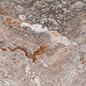 Homeroots 3' Stylish Artichoke Green & Ivory Abstract Washable Area Rug For Indoor & Outdoor Spaces 8' Round Polyester 577441