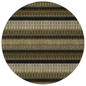 Homeroots 3' Denim Blue And Ivory Striped Washable Area Rug For Indoor Or Outdoor Use - Durable And Stylish 8' Round Polyester 577453