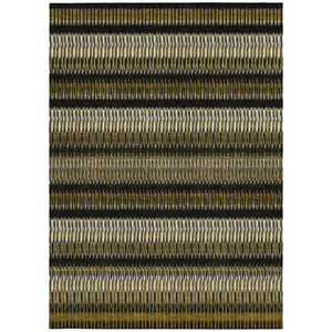 Homeroots 3' Denim Blue And Ivory Striped Washable Area Rug For Indoor Or Outdoor Use - Durable And Stylish 10' X 14' Polyester 577456