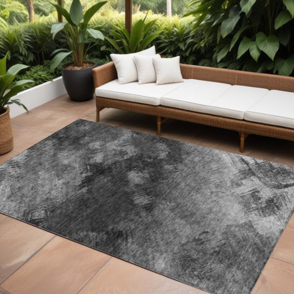 Homeroots 3' Add A Touch Of Elegance With A Navy Blue Abstract Washable Area Rug For Indoor Or Outdoor Use 9' X 12' Polyester 577503