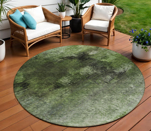 Homeroots 3' Add A Touch Of Elegance With A Navy Blue Abstract Washable Area Rug For Indoor Or Outdoor Use 8' Round Polyester 577507