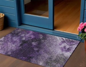 Homeroots 3' Add A Touch Of Elegance With A Navy Blue Abstract Washable Area Rug For Indoor Or Outdoor Use 3' X 5' Polyester 577511